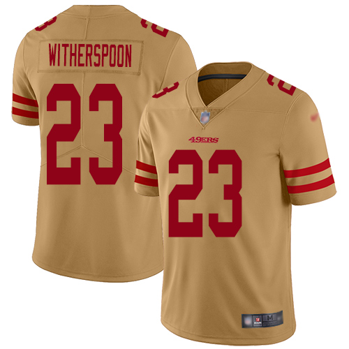 San Francisco 49ers Limited Gold Men Ahkello Witherspoon NFL Jersey 23 Inverted